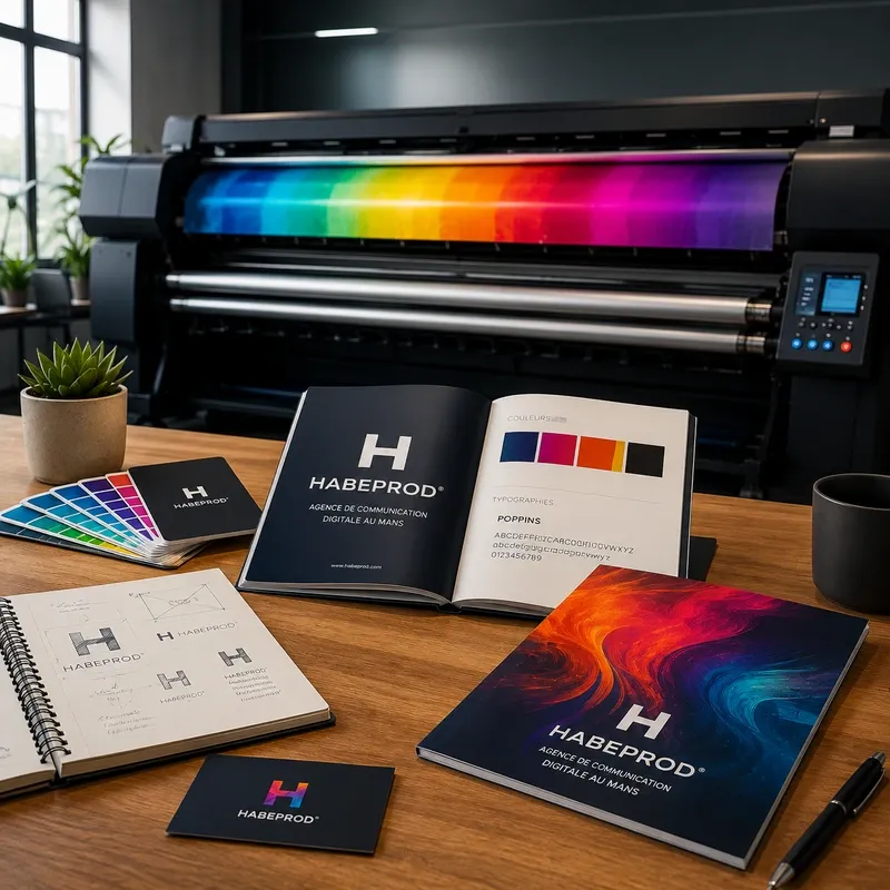Communication print et supports papier au Mans – Flyers, affiches et brochures professionnels par l'agence Habeprod