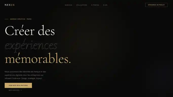 Landing page dark et premium créée par Habeprod, agence web au Mans